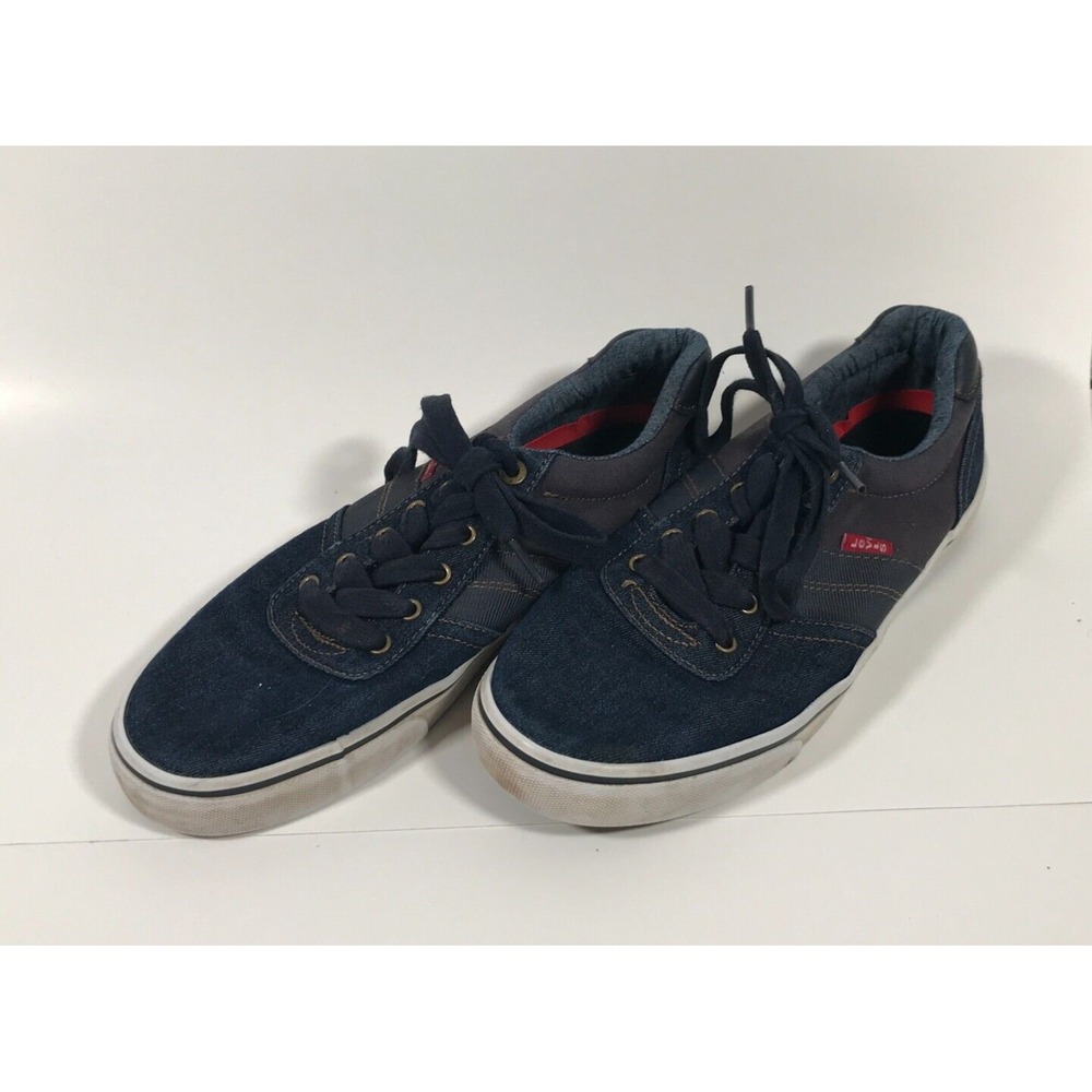 Levis Mens 51766109U Navy Charcoal Denim Textile Low Top Sneakers Size 8.5
